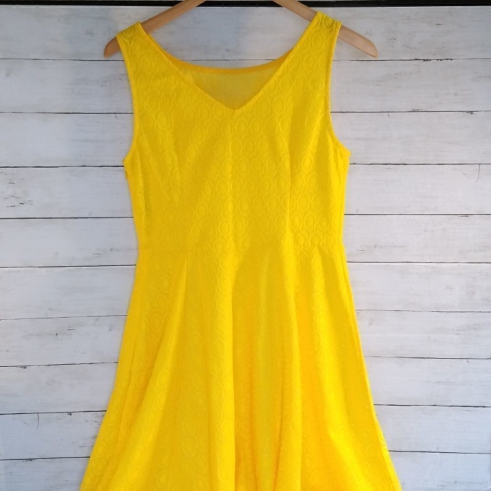 Women's Yellow Lace Anni CoCo Dress